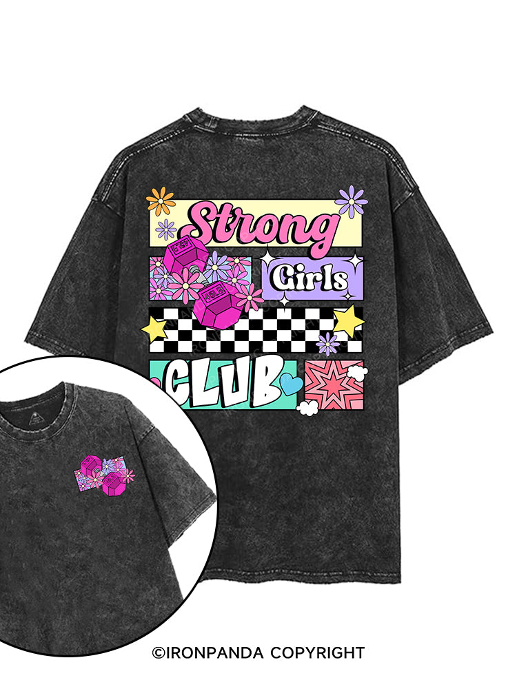 STRONG GIRLS  printed Gym Shirt