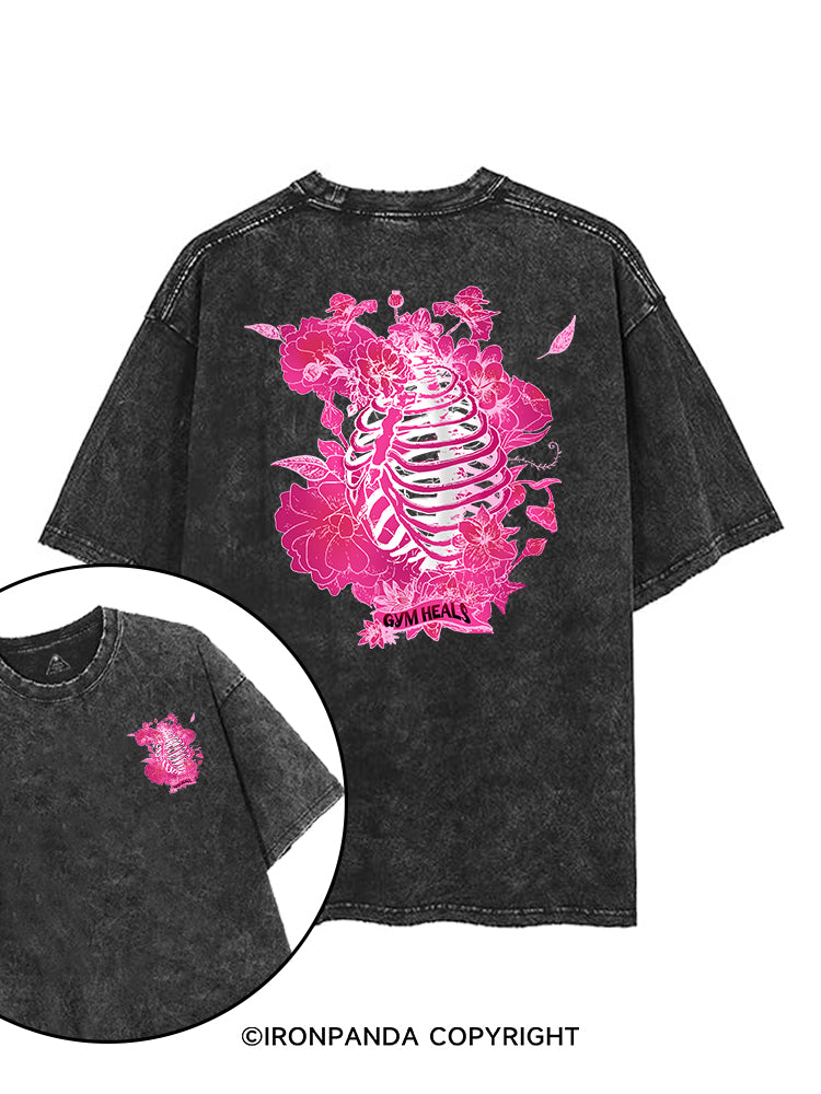 GYM HEALS printed Gym Shirt