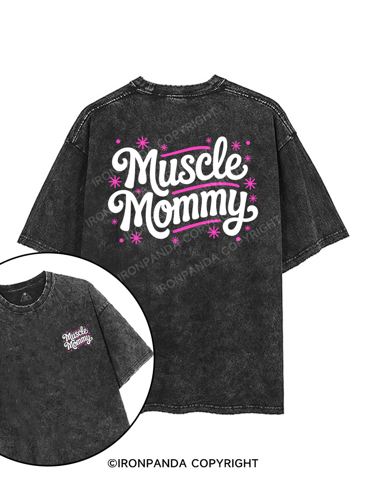 MUSCLE Mom  printed Gym Shirt