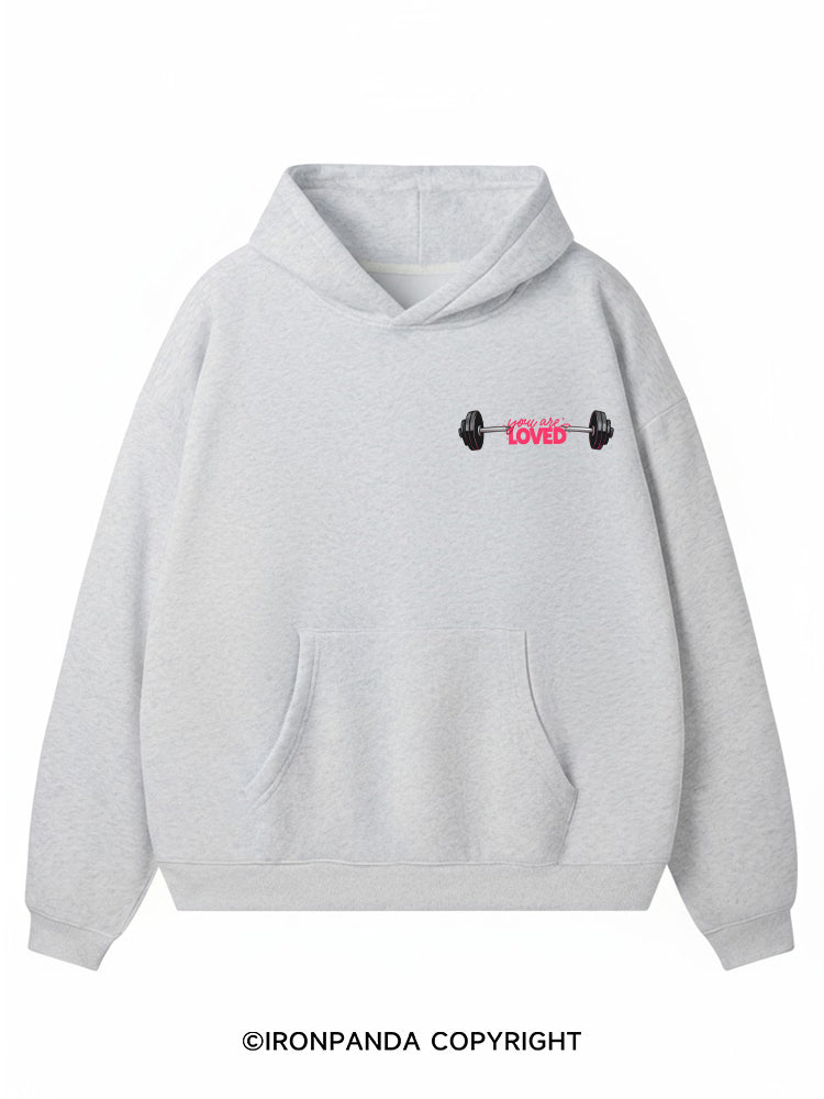 You are worthy You are beautiful You are loved You are enough Premium Fleece Gym Hoodie