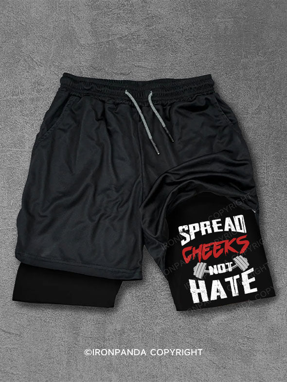 spread cheeks not hate Performance Training Shorts