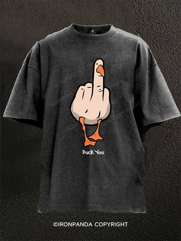 duck you Washed Gym Shirt