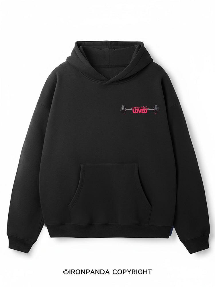 You are worthy You are beautiful You are loved You are enough Premium Fleece Gym Hoodie