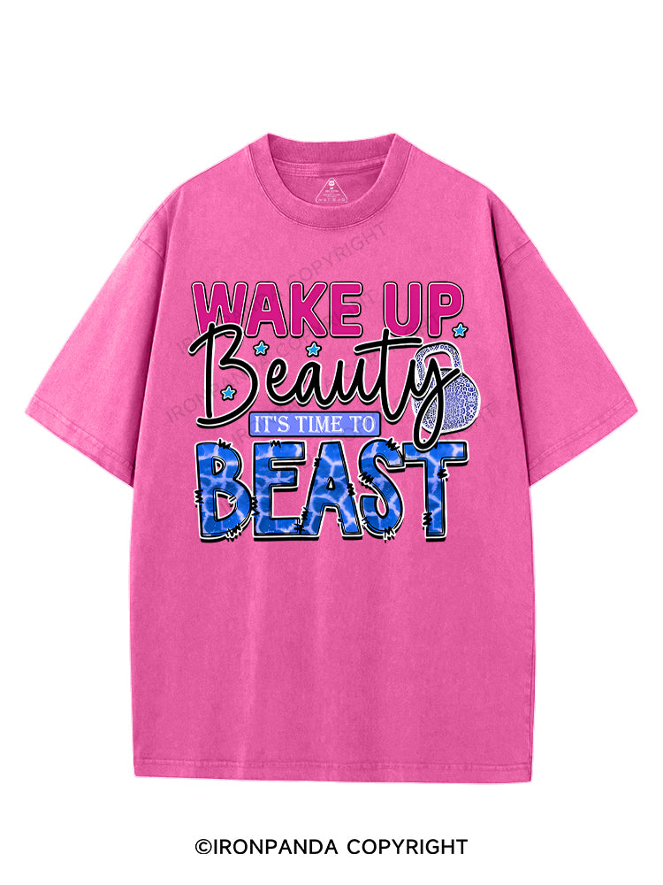 WAKE UP BEAUTY, IT'S TIME TO BEAST VINTAGE GYM SHIRT