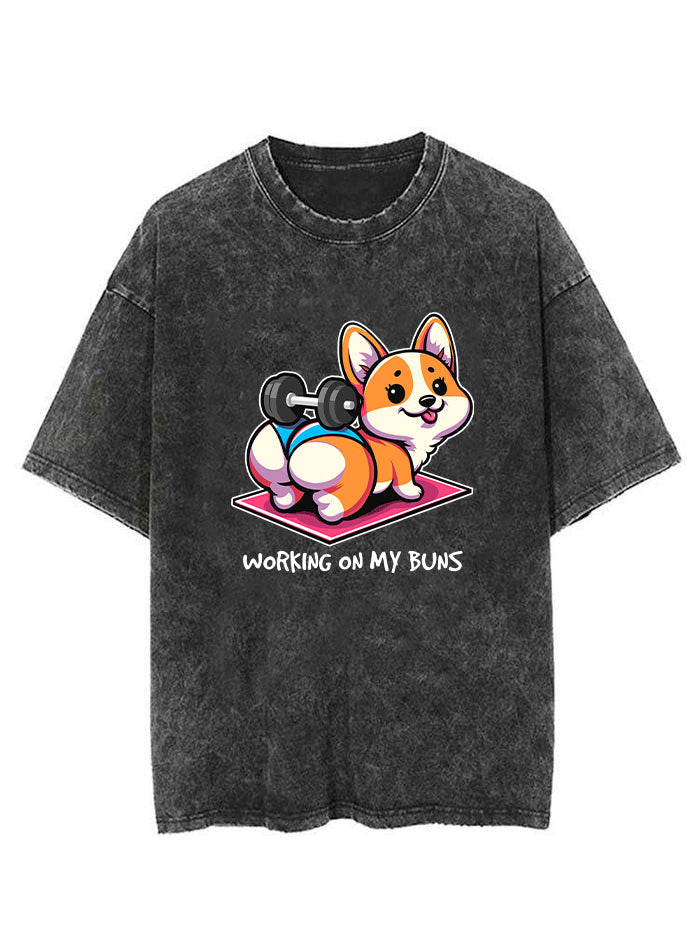 working on my buns Vintage Gym Shirt