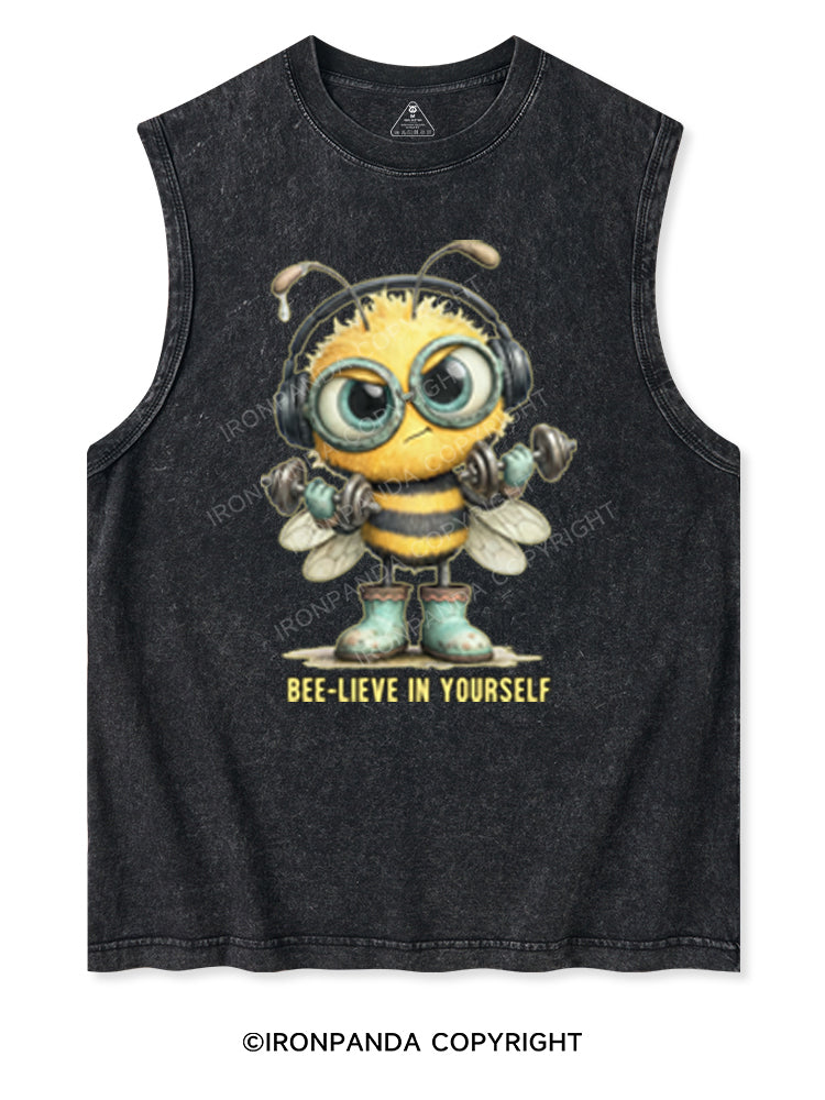 BEE-LIEVE IN YOURSELF Washed Tank