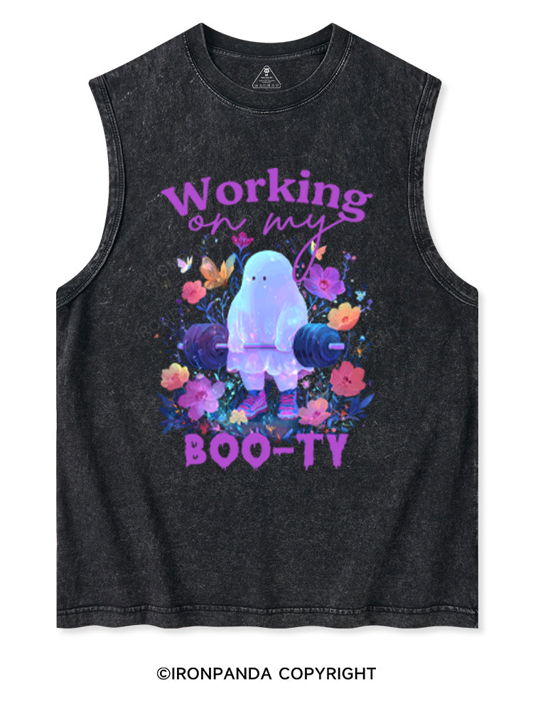 WORKING ON MY BOOTY Washed Tank