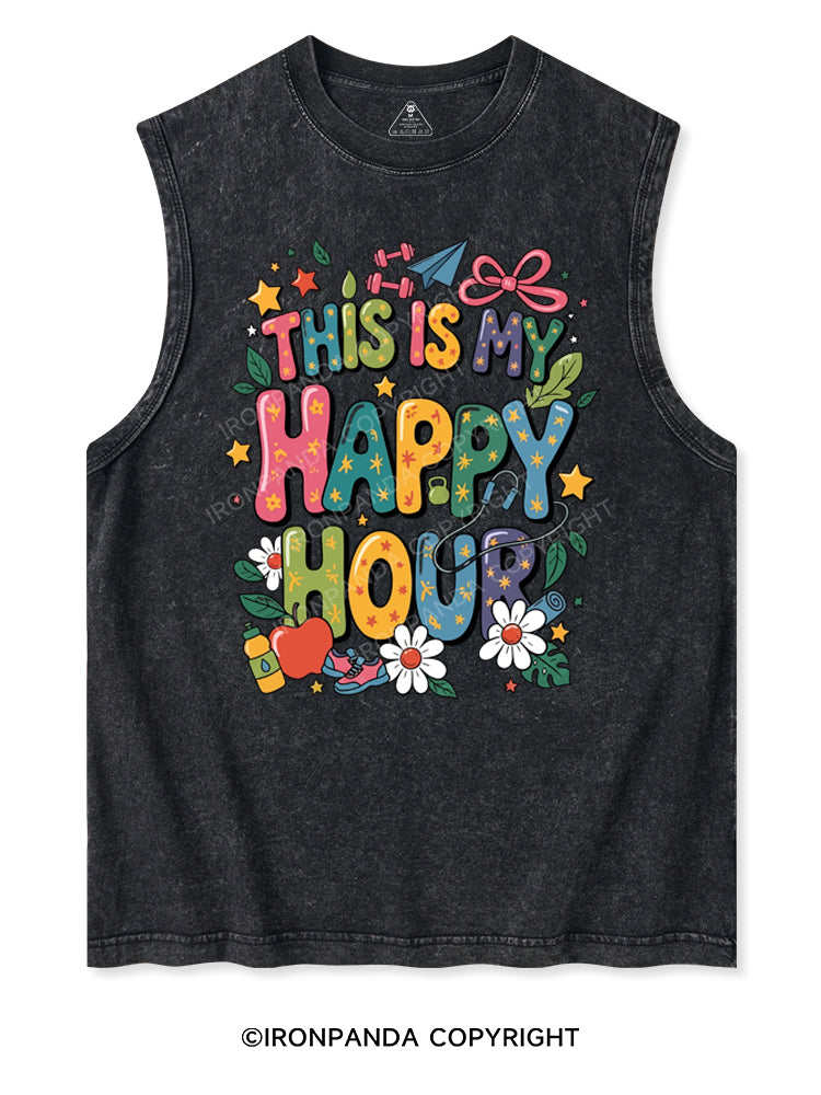 THIS IS MY HAPPY HOUR Washed Tank