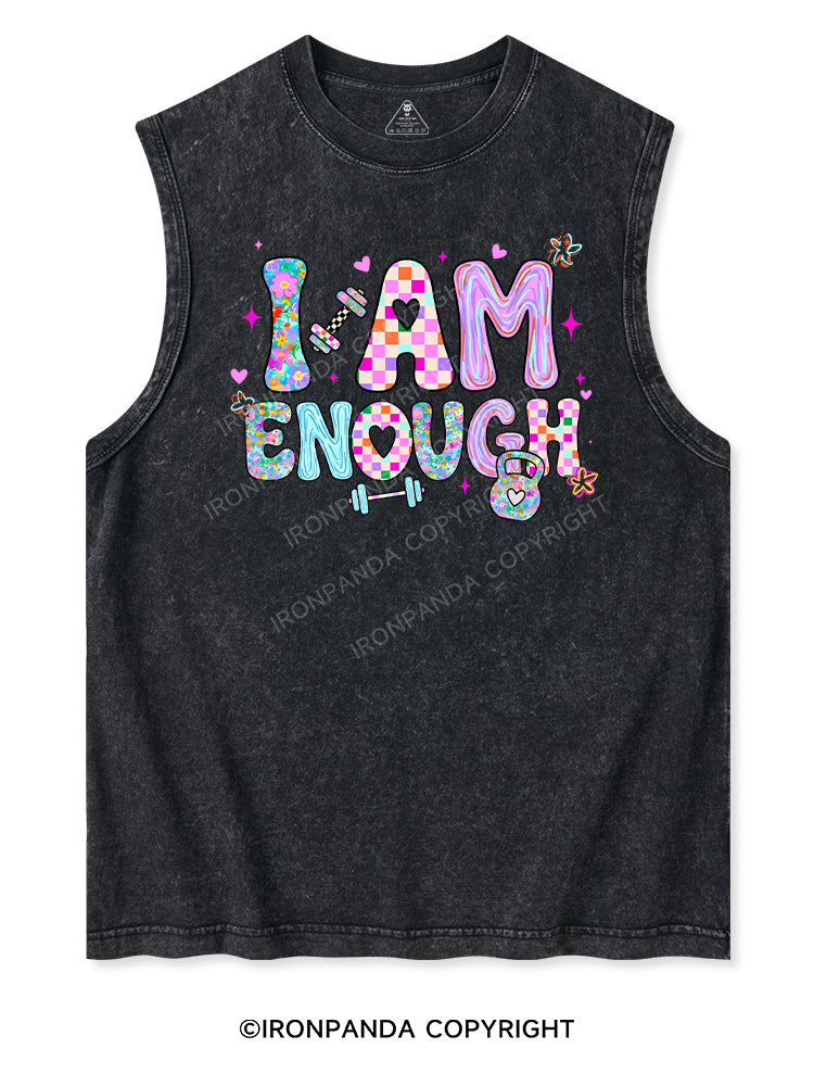 I AM ENOUGH Washed Tank