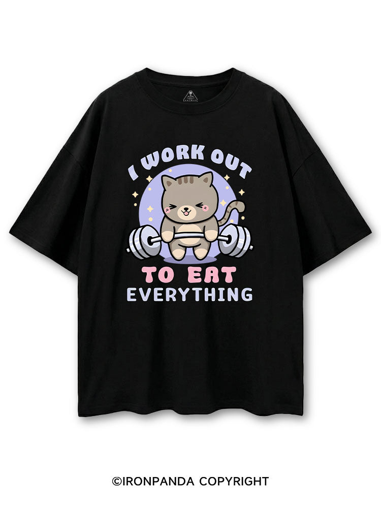 I WORK OUT TO EAT EVERYTHING COTTON PUMP COVER