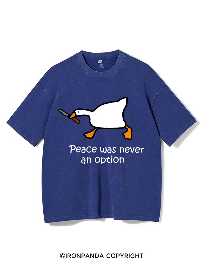 peace was never an option Washed Gym Shirt