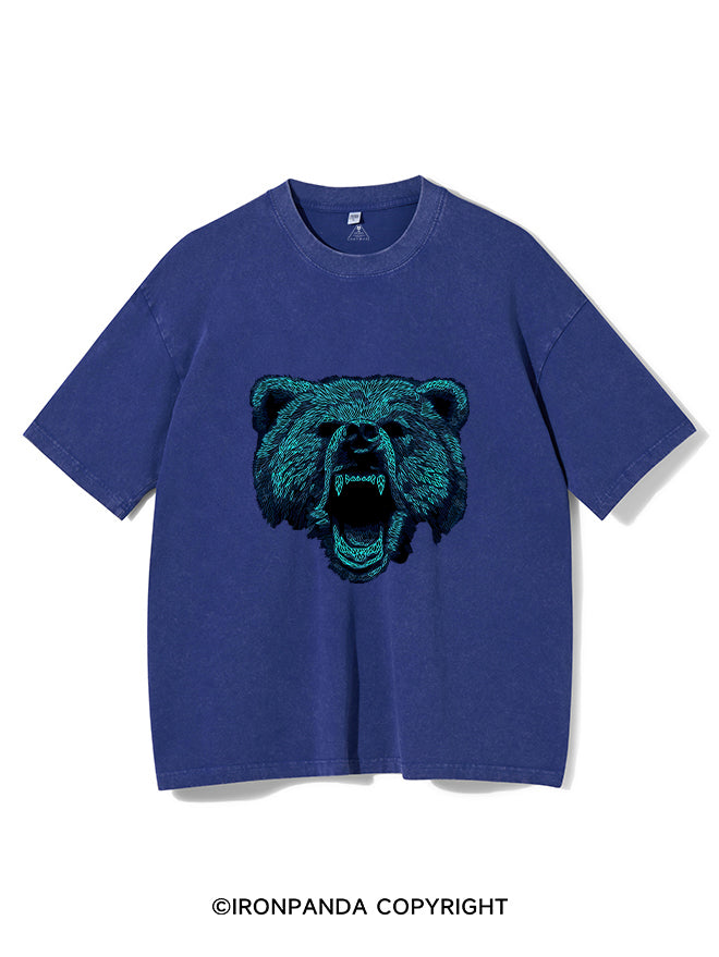 brown bear Washed Gym Shirt