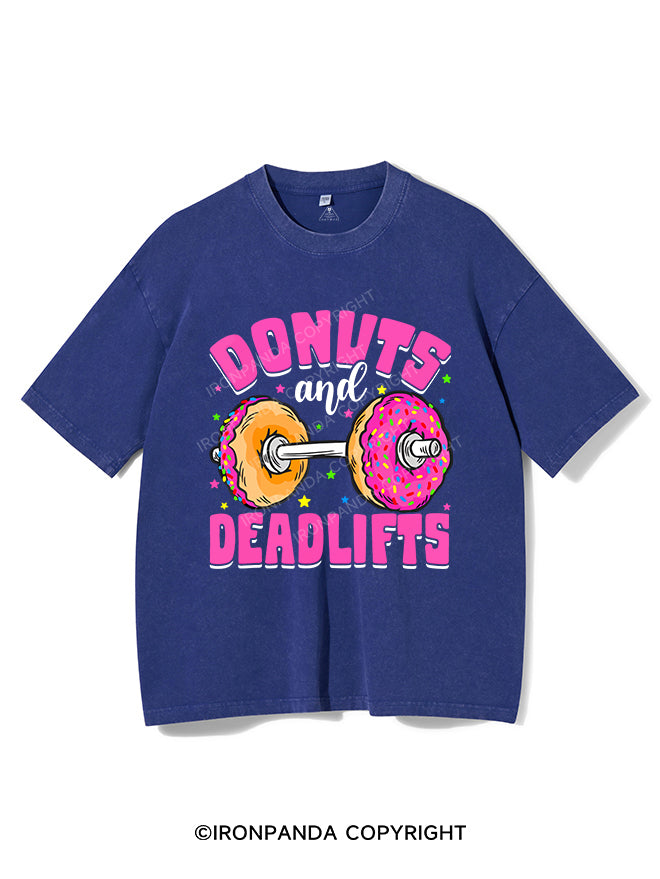 DONUTS AND DEADLIFTS VINTAGE GYM SHIRT