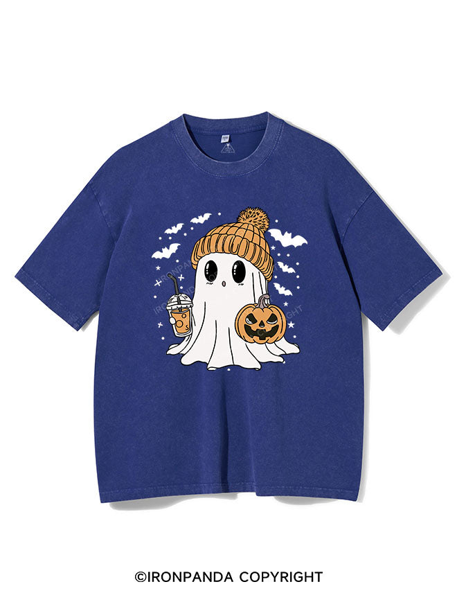 GHOST WITH ICED COFFEE VINTAGE GYM SHIRT