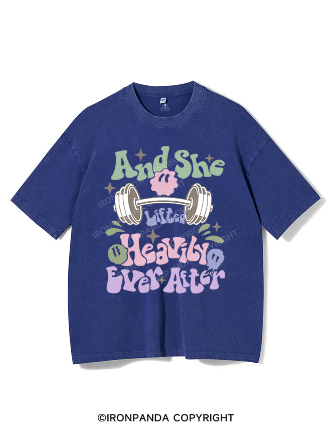 AND SHE LIFTED HEAVILY EVER AFTER VINTAGE GYM SHIRT