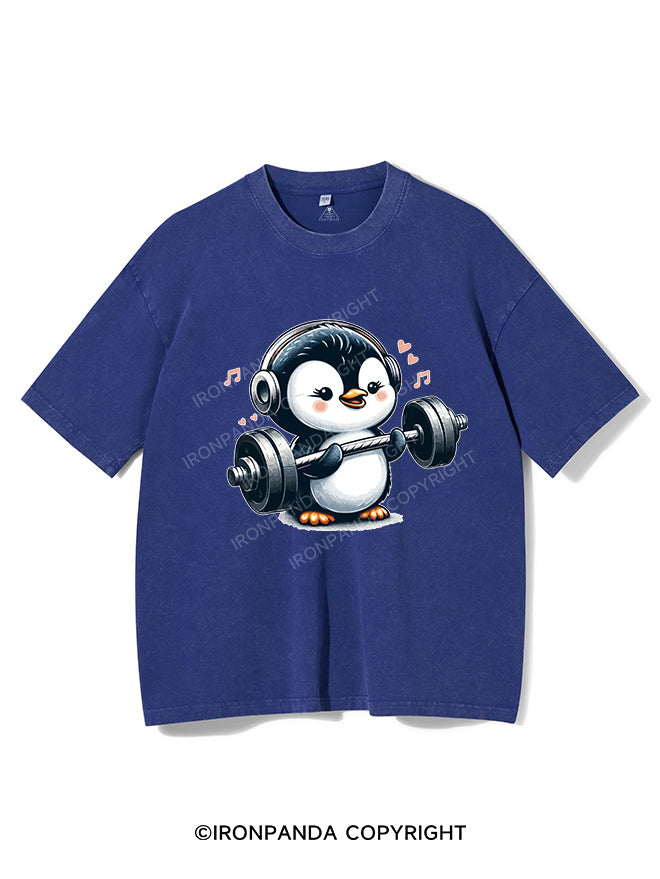penguin weightlifting Vintage Gym Shirt