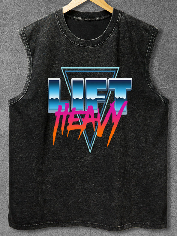 lift heavy Washed Gym Tank