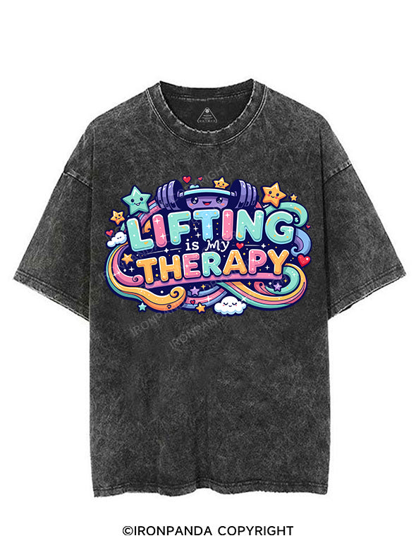 lifting is my therapy VINTAGE GYM SHIRT