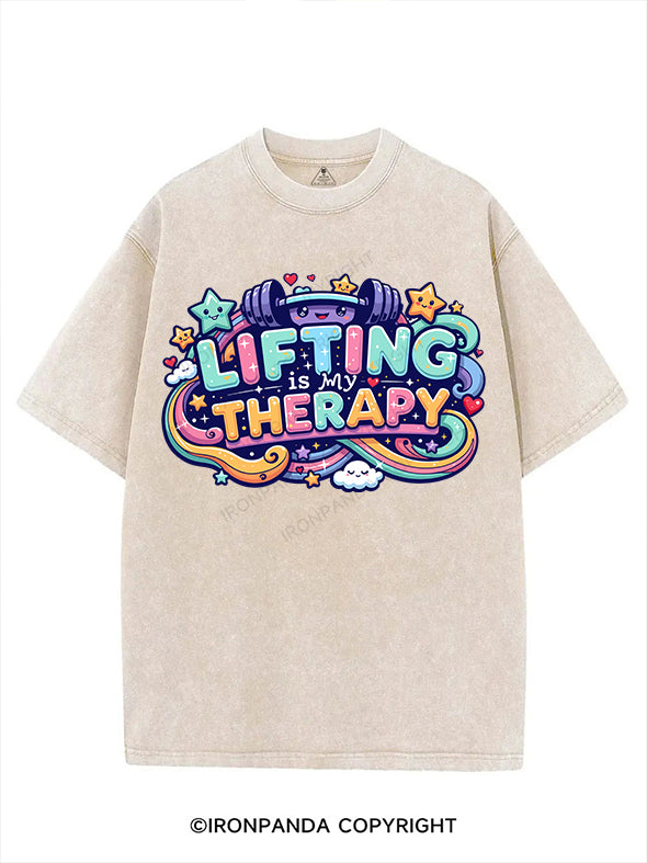 lifting is my therapy VINTAGE GYM SHIRT