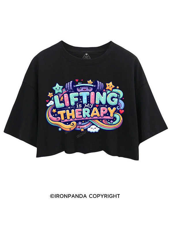 lifting is my therapy CROP TOPS