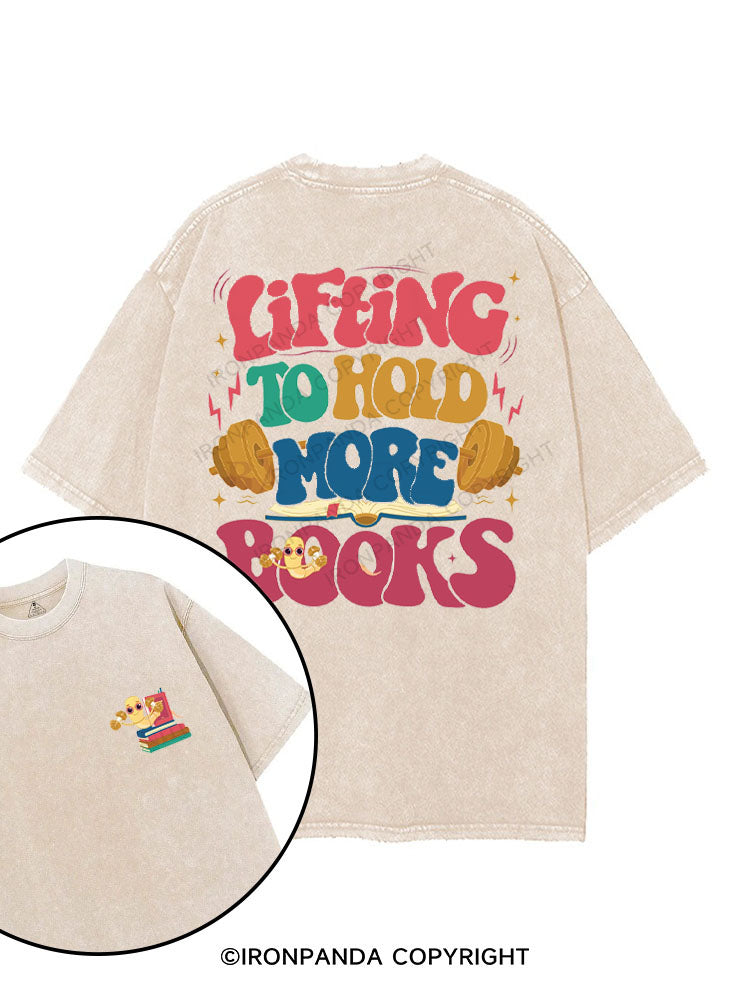 LIFTING TO HOLD MORE BOOKS printed Gym Shirt