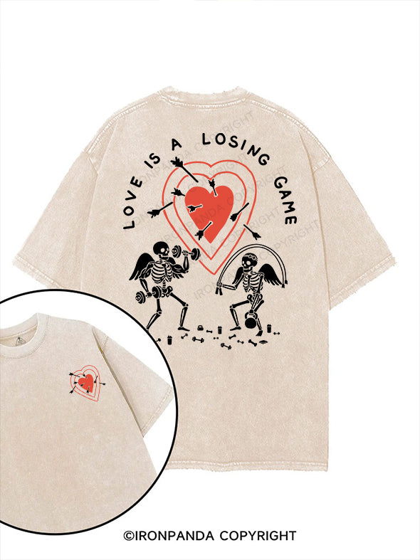 Love  is  a  losing  game printed Gym Shirt