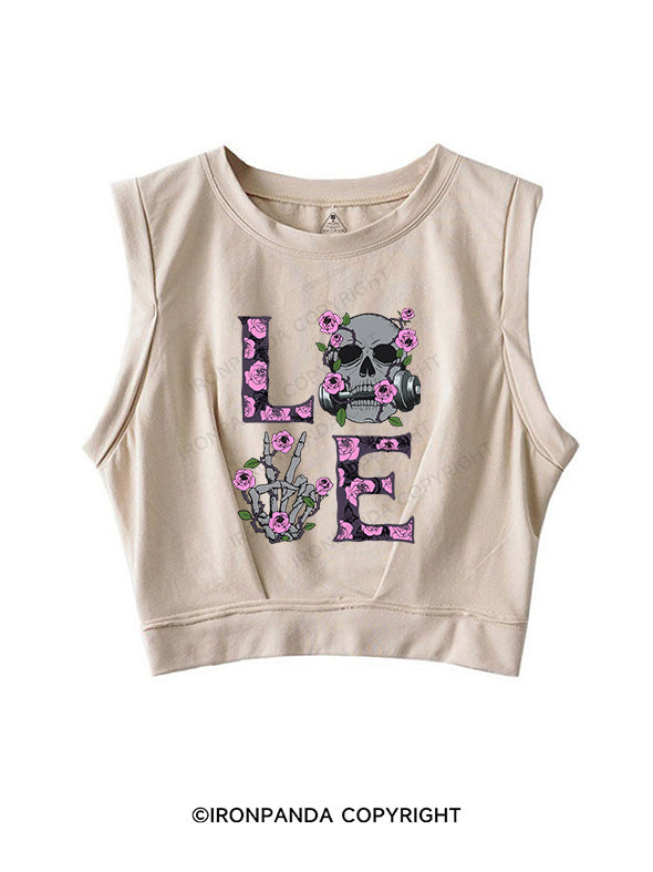 love SLEEVELESS CROP TOPS