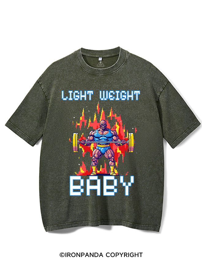 Light Weight baby WASHED GYM SHIRT
