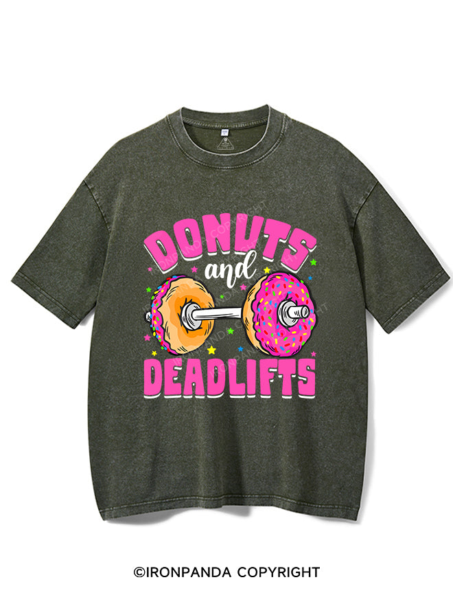 DONUTS AND DEADLIFTS VINTAGE GYM SHIRT