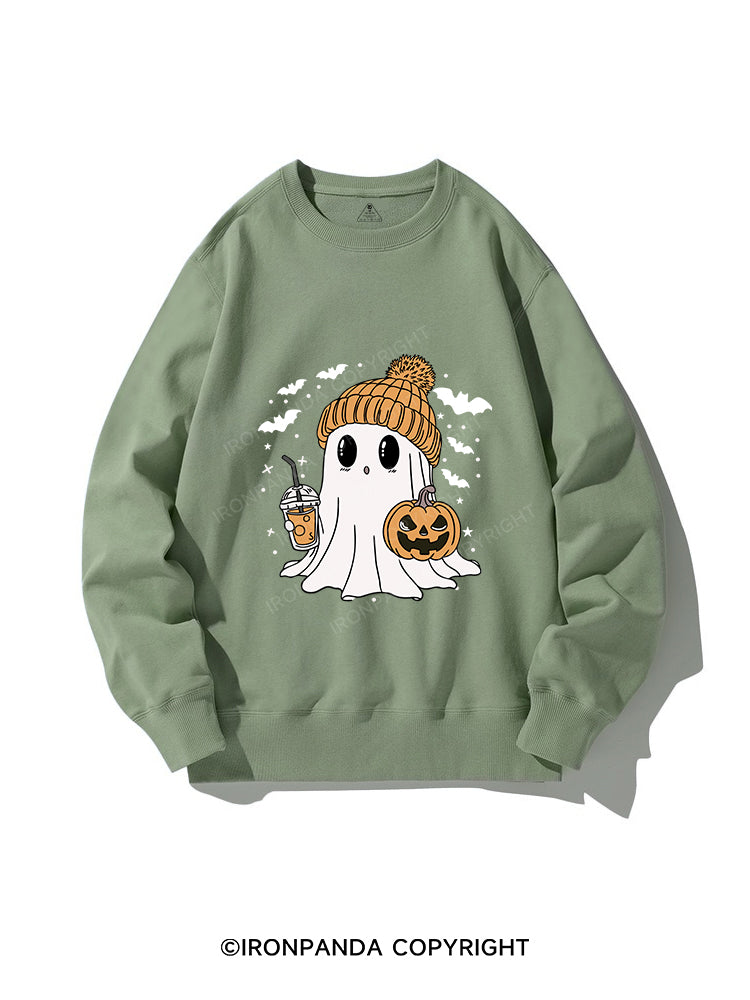 GHOST WITH ICED COFFEE CREWNECK Sweatshirt