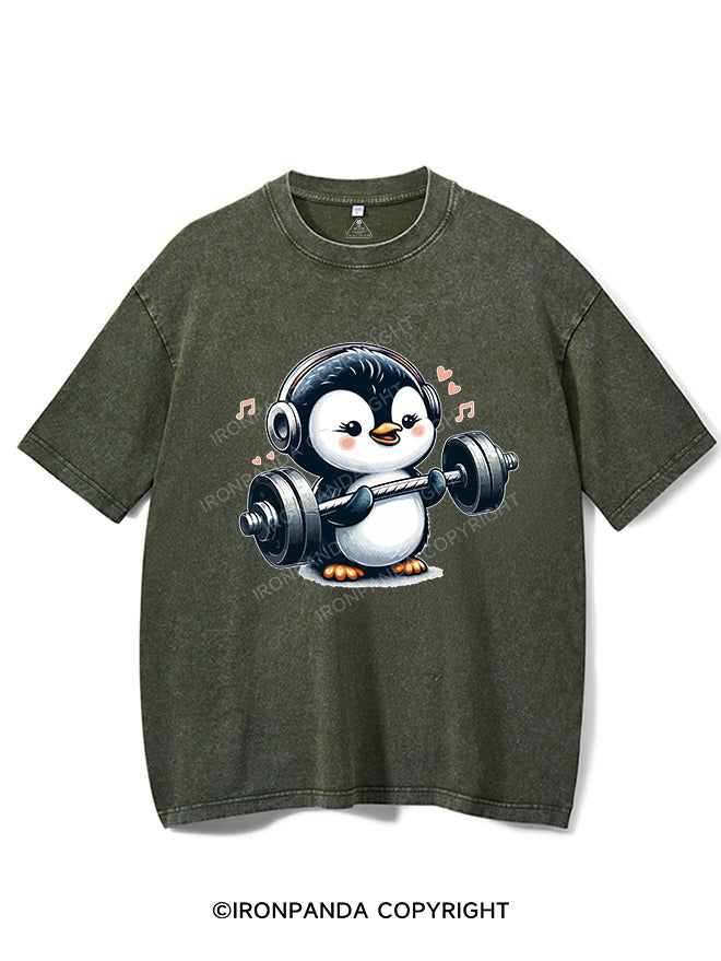 penguin weightlifting Vintage Gym Shirt