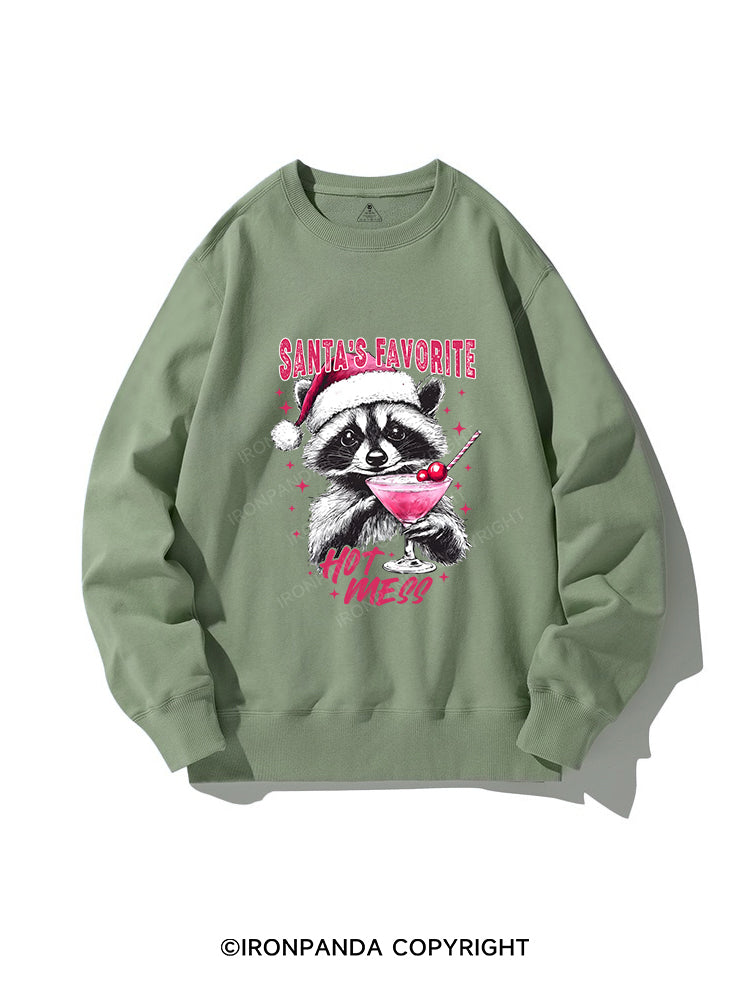 SANTA'S FAVORITE HOT MESS CREWNECK Sweatshirt