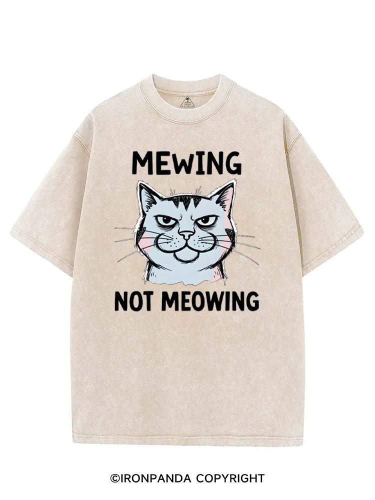 MEWING NOT MEOWING VINTAGE GYM SHIRT