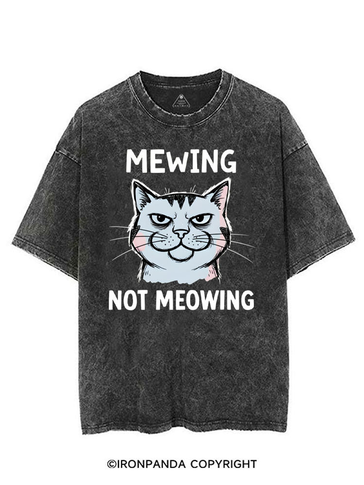 MEWING NOT MEOWING VINTAGE GYM SHIRT