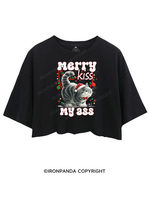 merry kiss my ass CROP TOPS