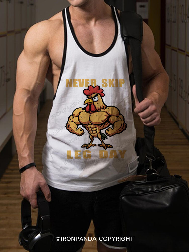 NEVER SKIP LEG DAY Stringer Gym Vest