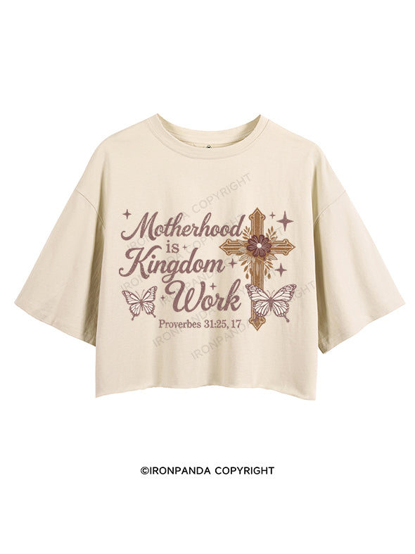 mother is kingdom work CROP TOPS