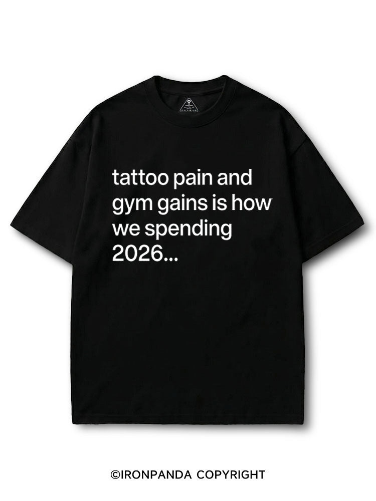 Tattoo Pain And Gym Gains Is How We Spending 2026 COTTON PUMP COVER