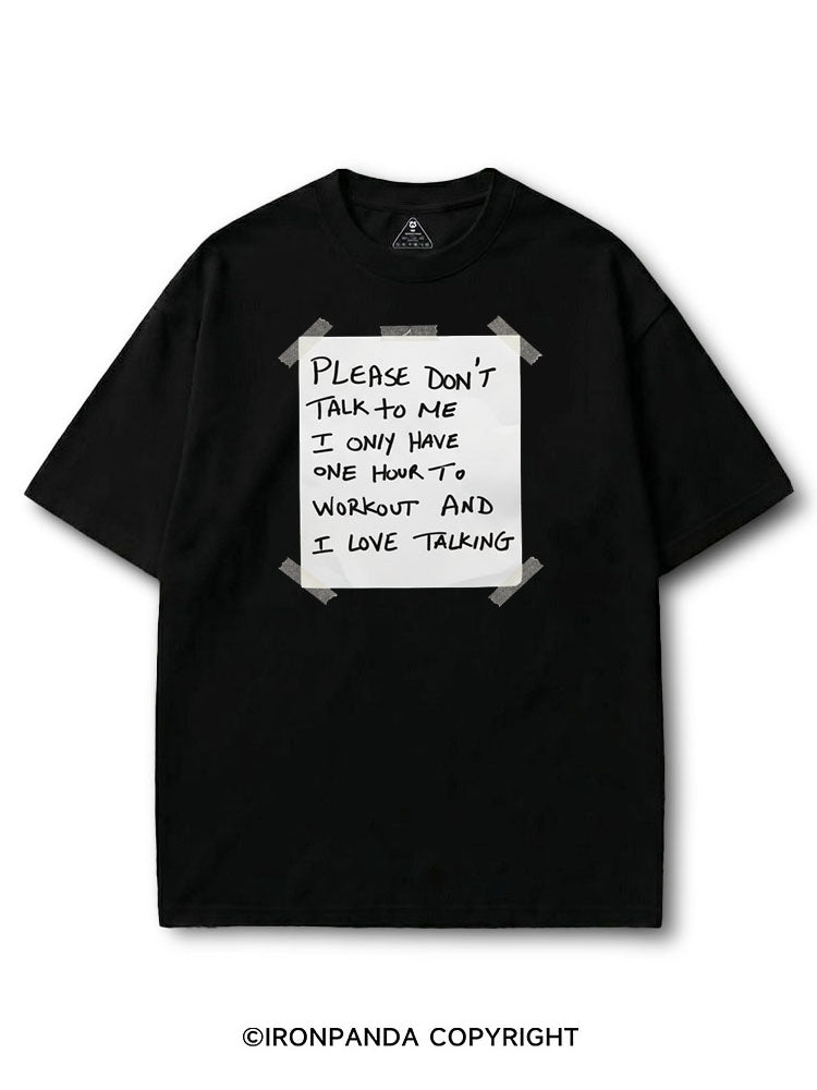 Please Don’t Talk To Me Gym Hour COTTON PUMP COVER