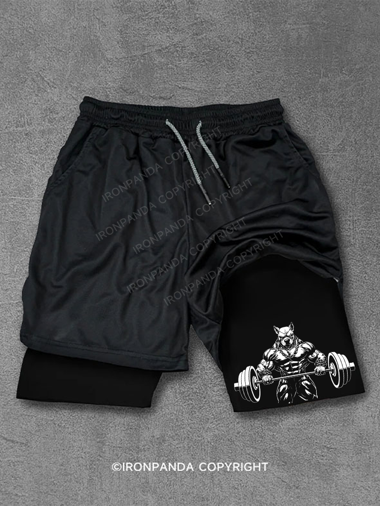 dog deadlift Performance Training Shorts
