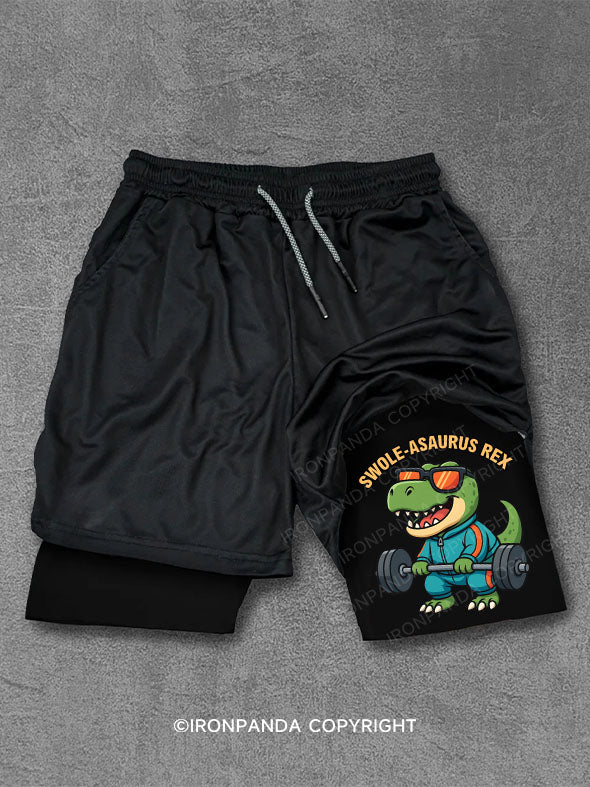 SWOLE-ASAURUS REX Performance Training Shorts