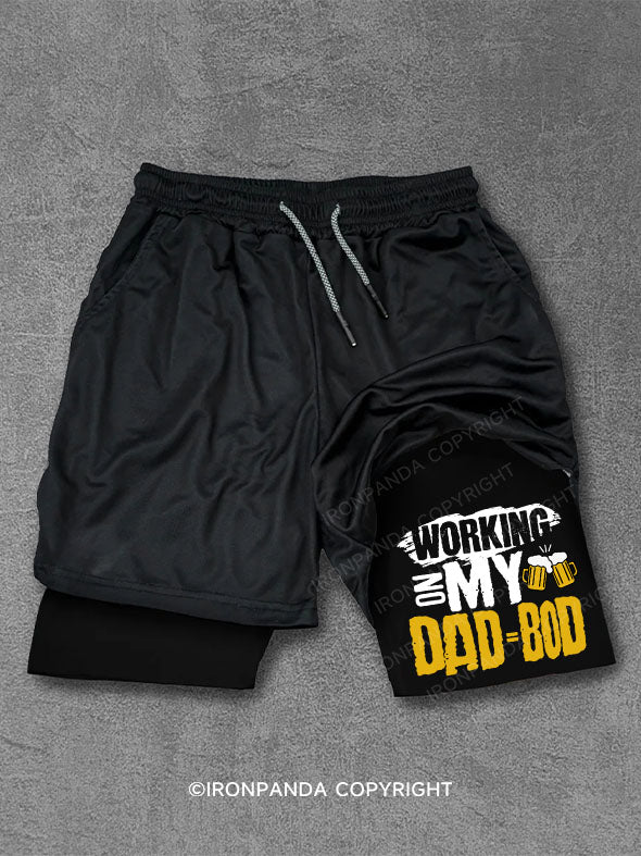 Working on my Dad Bod Performance Training Shorts