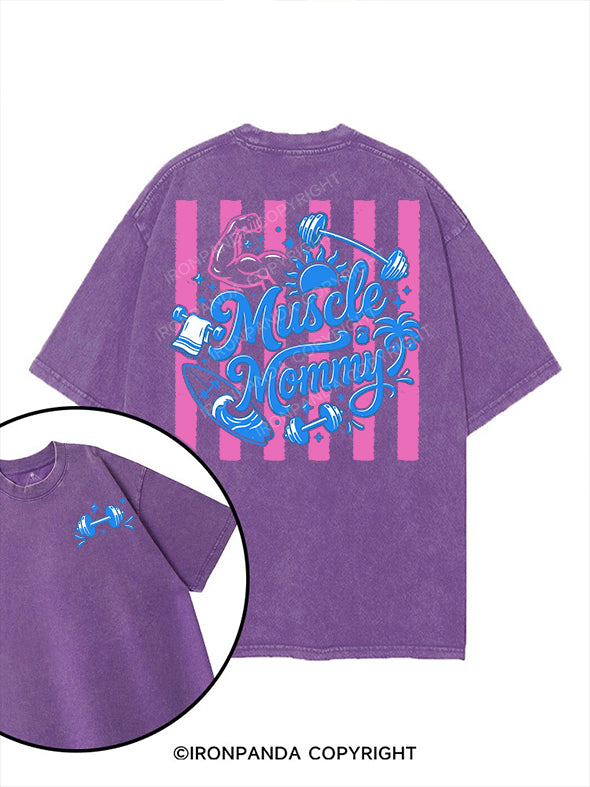 muscle mom printed Gym Shirt