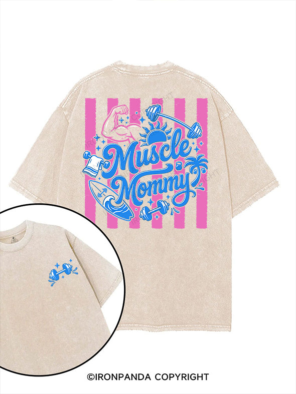 muscle mom printed Gym Shirt