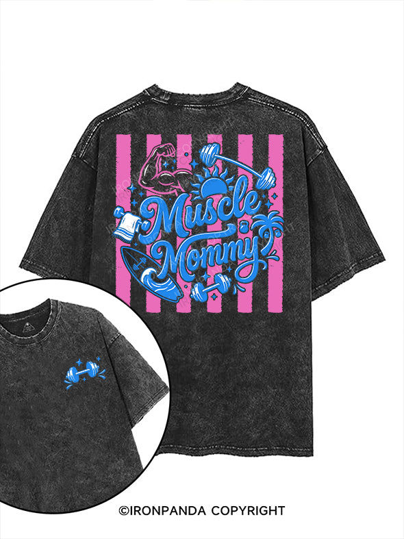 muscle mom printed Gym Shirt