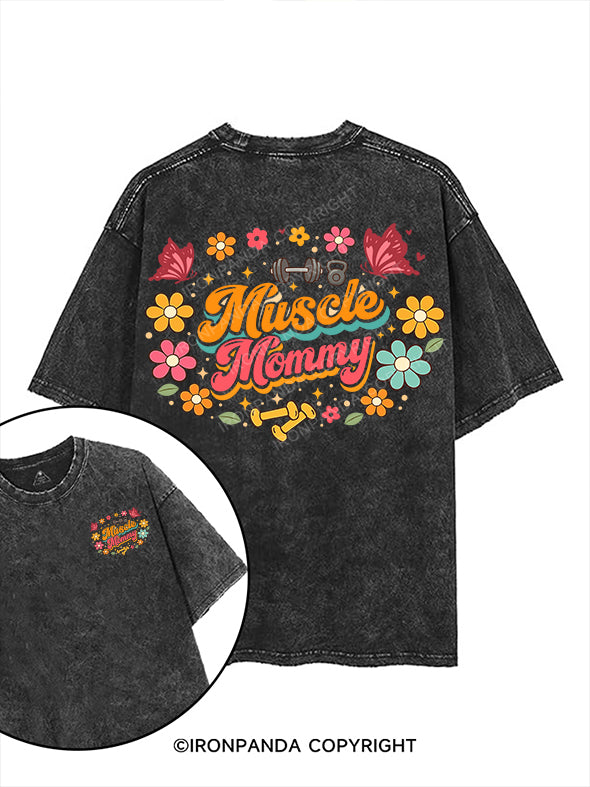 muscle mom printed Gym Shirt