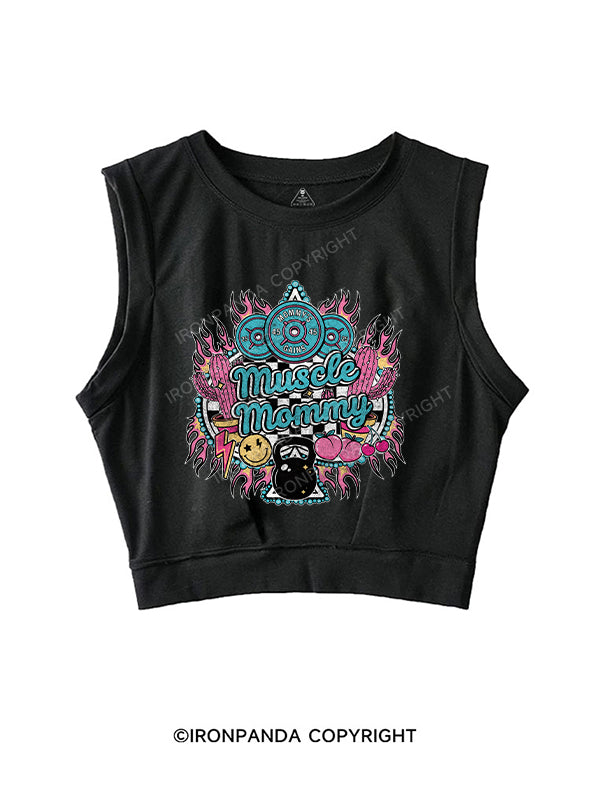 muscle mommy SLEEVELESS CROP TOPS
