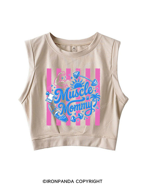 muscle mommy SLEEVELESS CROP TOPS