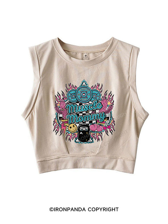 muscle mommy SLEEVELESS CROP TOPS
