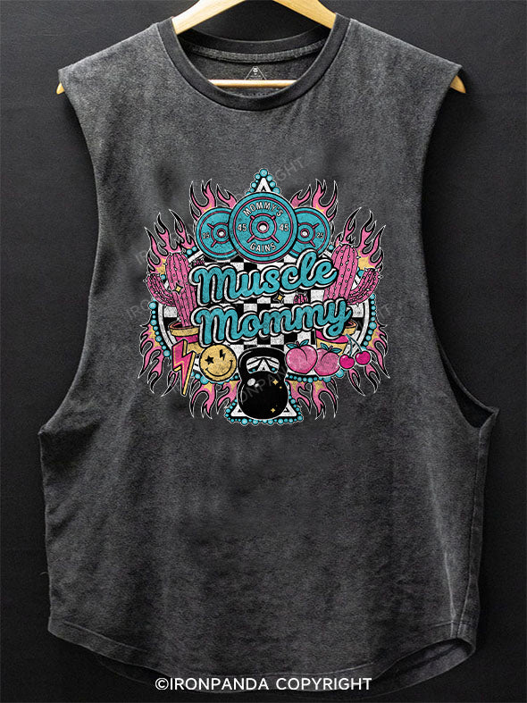 muscle mommy SCOOP BOTTOM COTTON TANK